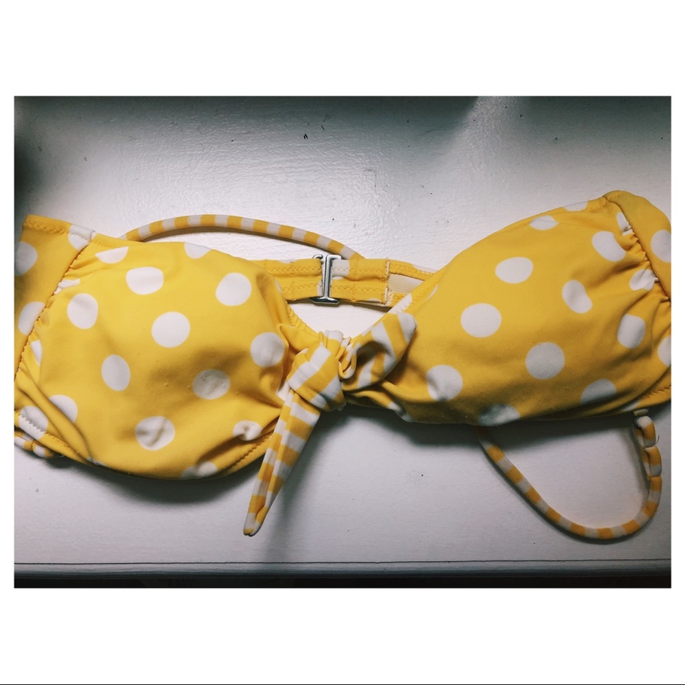 VS Yellow Polka Dot Bikini Top